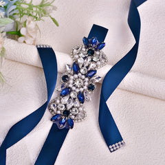 Rhinestone Belt Bridal Waist Accessories Long Skirt Matching Party Dress