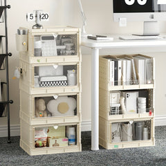 Foldable Storage Box Plastic Organizer Large Space Container Multifunction