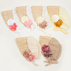 Cloth Flower Baby Court Hat 0-3 Years Old