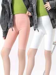 2pcs Girls Elastic High Waist Biker Shorts for Summer