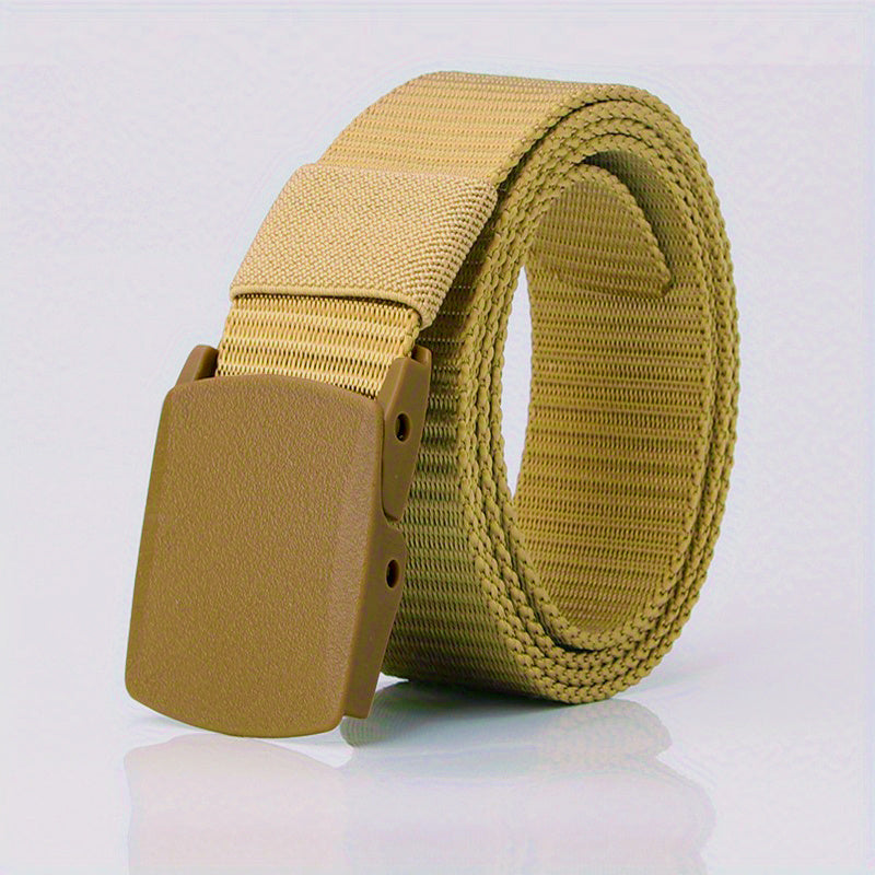 Men's Nylon Automatic Belt Canvas Webbing Tactical Belt