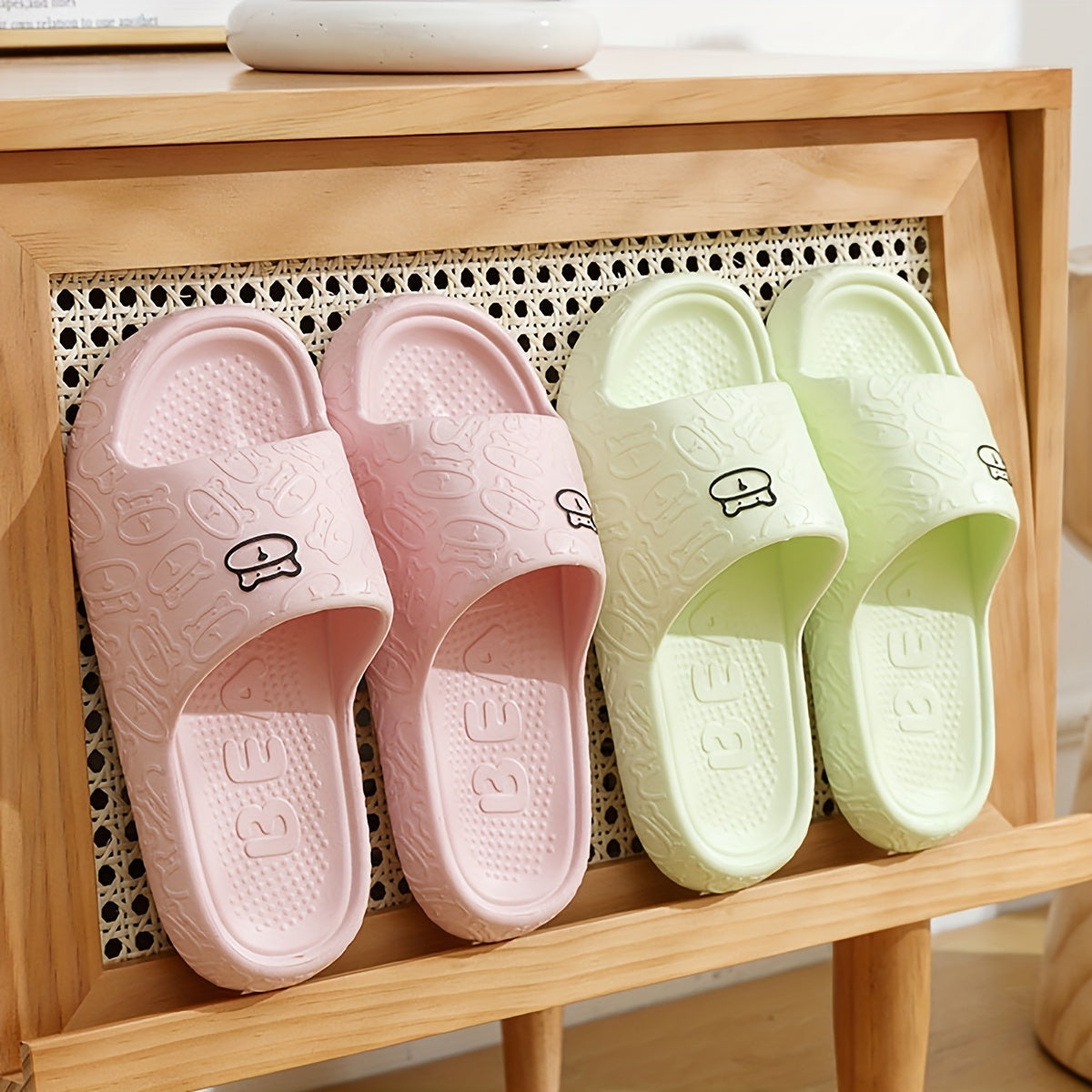 Women's Bear Pillow Slides Soft Indoor Shoes