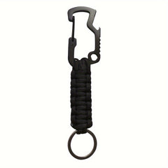 Outdoor Climbing 7-Core Cord Rope Keychain Carabiner DIY Buckle