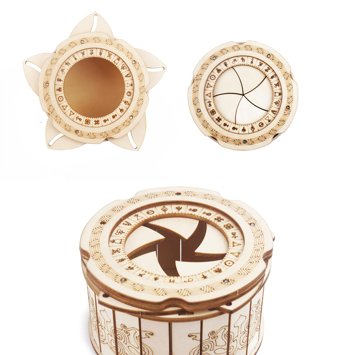 DIY Wooden Puzzle Box 3D Mechanical Model Kit Brain Teaser Toy