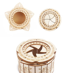 DIY Wooden Puzzle Box 3D Mechanical Model Kit Brain Teaser Toy