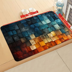 Red Gradient Kitchen Mat Rug Washable Carpet