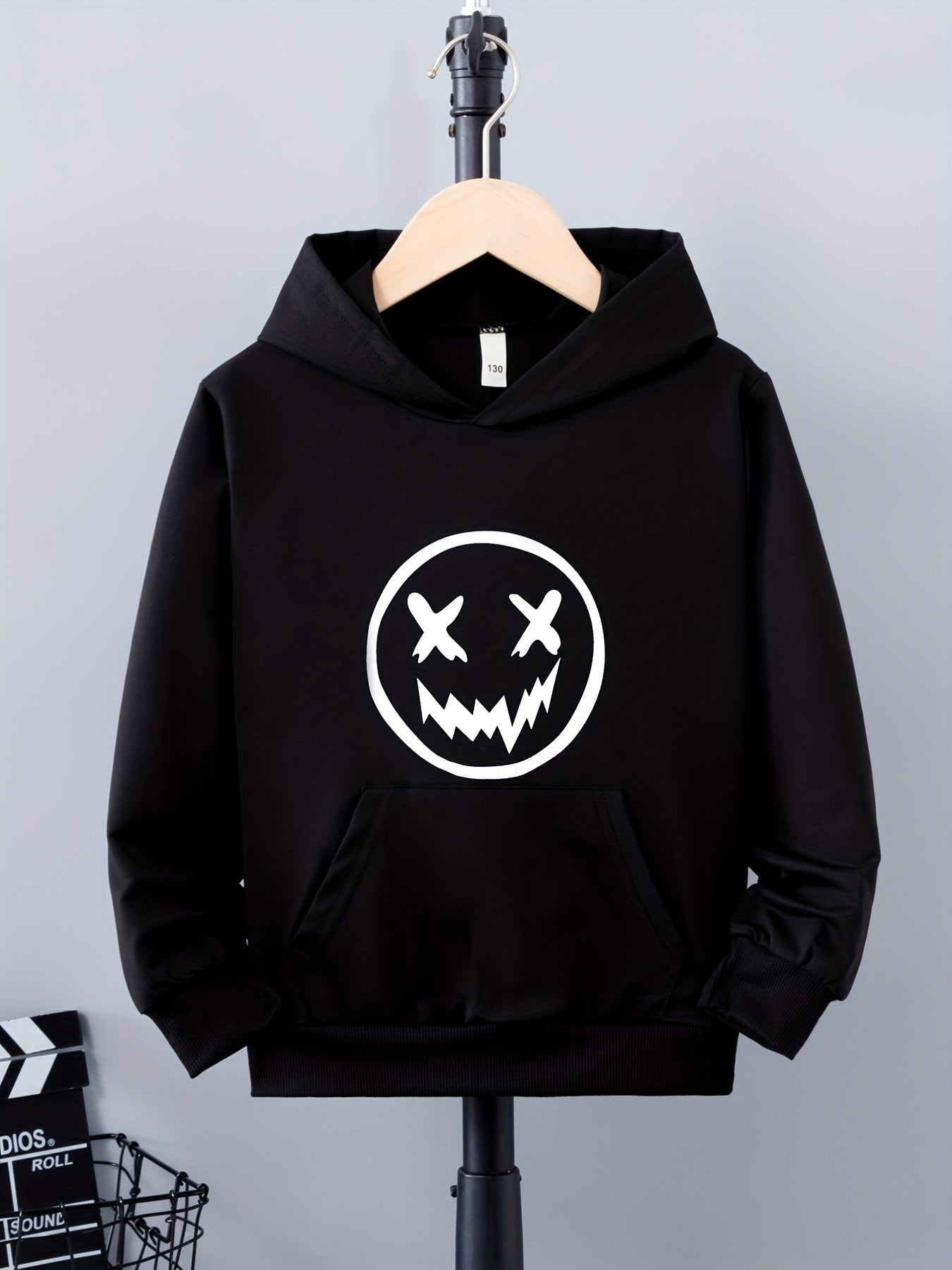 Boys Casual Hooded Sweatshirt For Spring & Fall