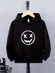 Boys Casual Hooded Sweatshirt For Spring & Fall