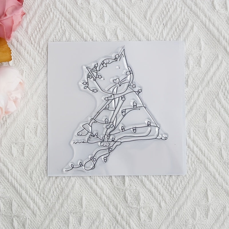 Sitting Love Nose Cat DIY Decoration Cartoon Seal