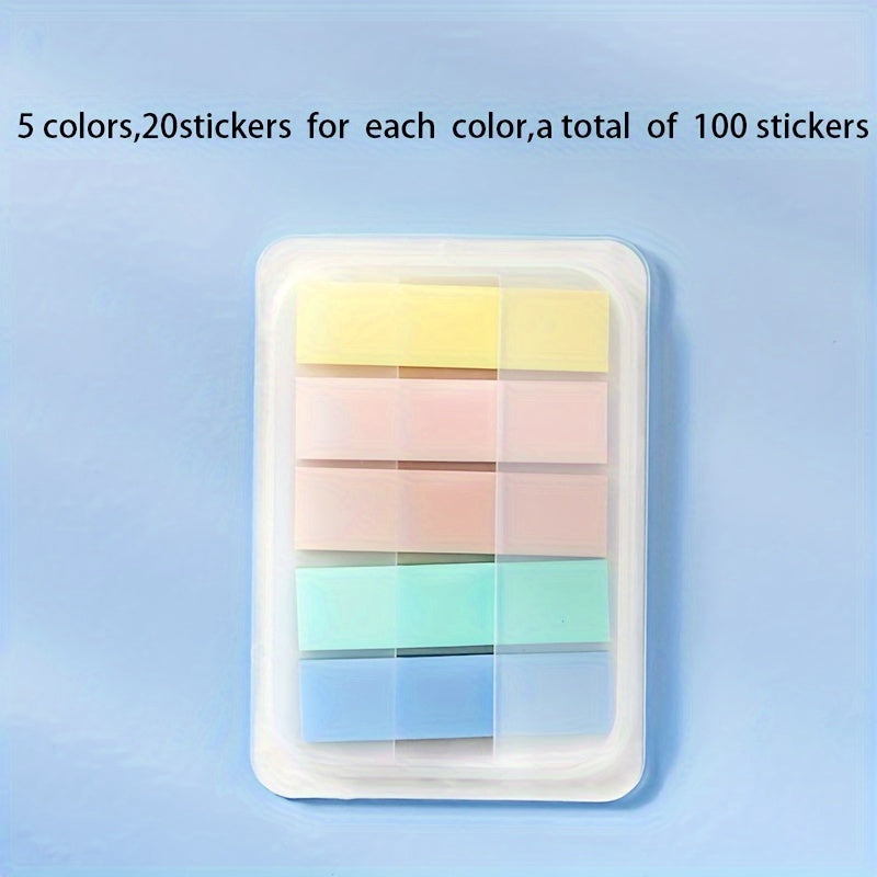 1pc 100 Morandi Index Stickers Bookmarks Marking Stickers Sticky Memo N Times