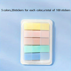 1pc 100 Morandi Index Stickers Bookmarks Marking Stickers Sticky Memo N Times