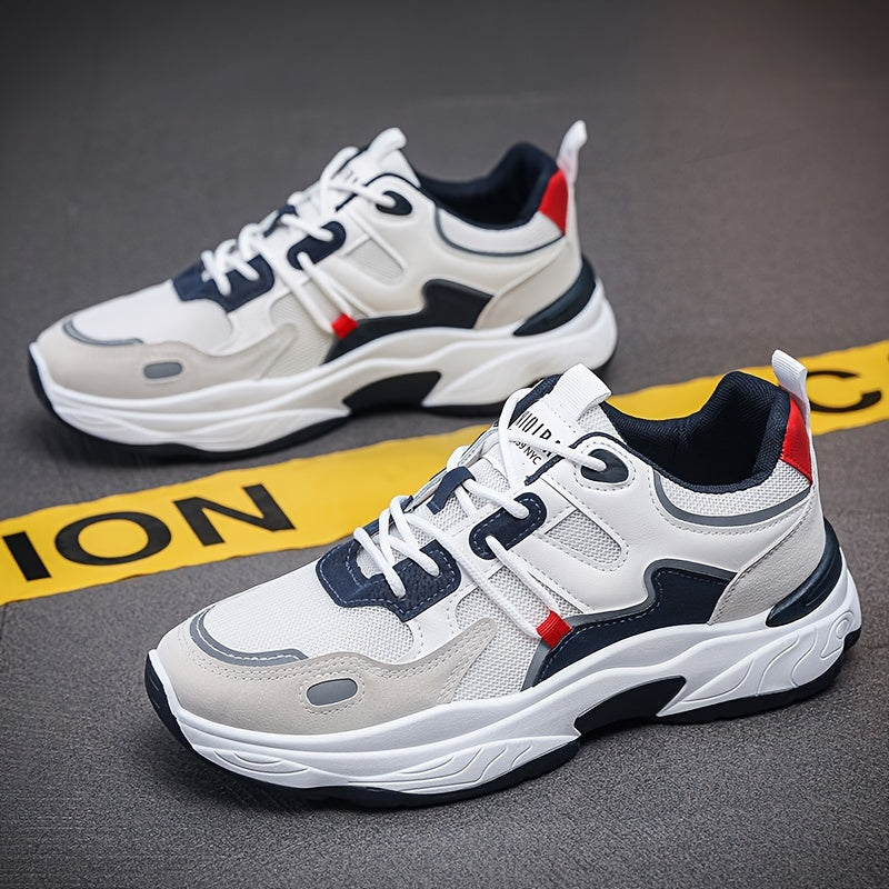 Men's Stylish Non Slip Running Shoes Breathable Lace Up Sneakers