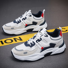 Men's Stylish Non Slip Running Shoes Breathable Lace Up Sneakers
