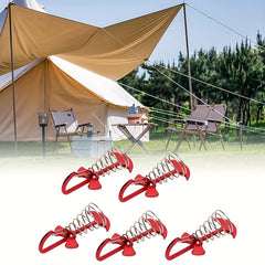 6pcs Aluminum Tent Anchor Pegs with Carabiners for Camping