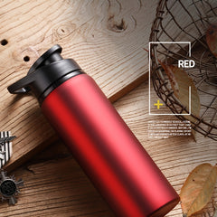 Stainless Steel Bottle with Straw and Leak Proof Lid 23.67oz Capacity
