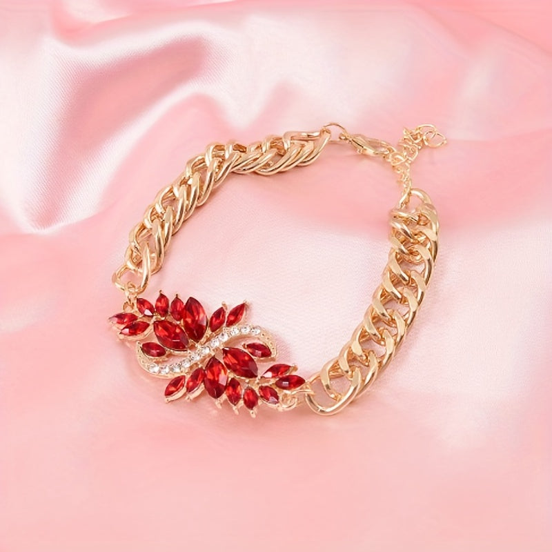4pcs Resin Flower Bracelet Set for Women