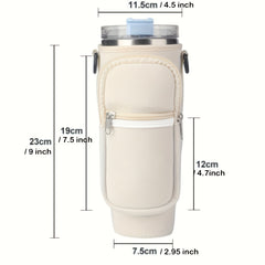 Neoprene Water Bottle Carrier Bag for 40oz Cup with Adjustable Strap