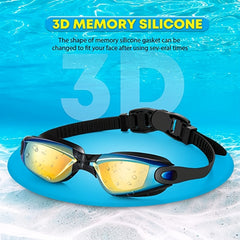 Kids Anti-fog Sunscreen Swimming Goggles - Soft Silicone Lens