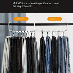 9-Layer Hanger Organizer Non-Slip Styling Trouser Coat Folding Storage