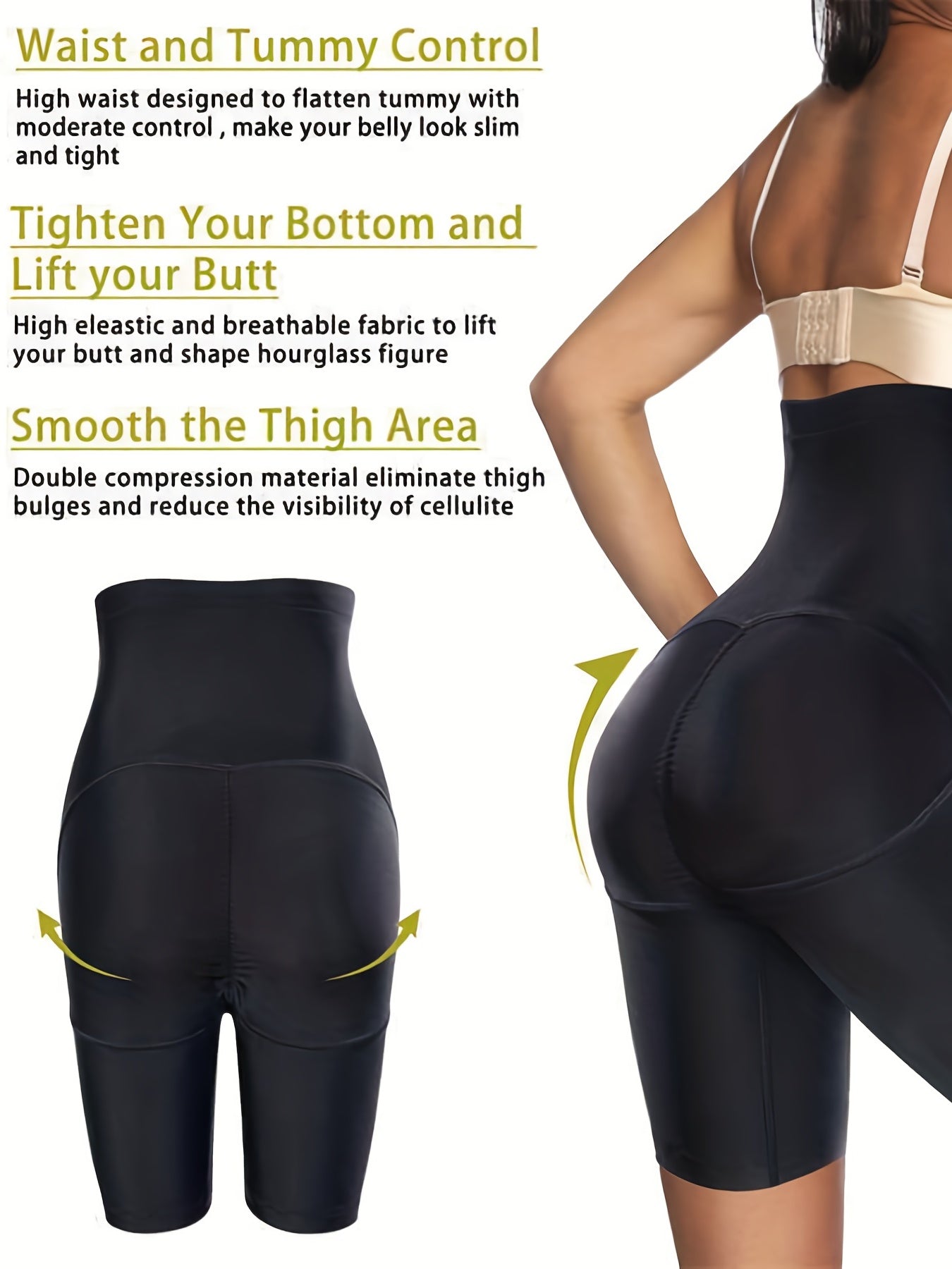 Tummy Control Butt Lifting Sports Shorts for Women