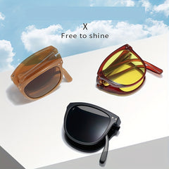 Foldable Sunglasses for Women Men UV400 Sun Shades Glasses