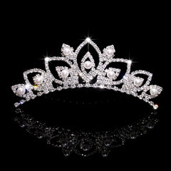 Crystal Faux Pearl Headband Tiara Hair Accessories