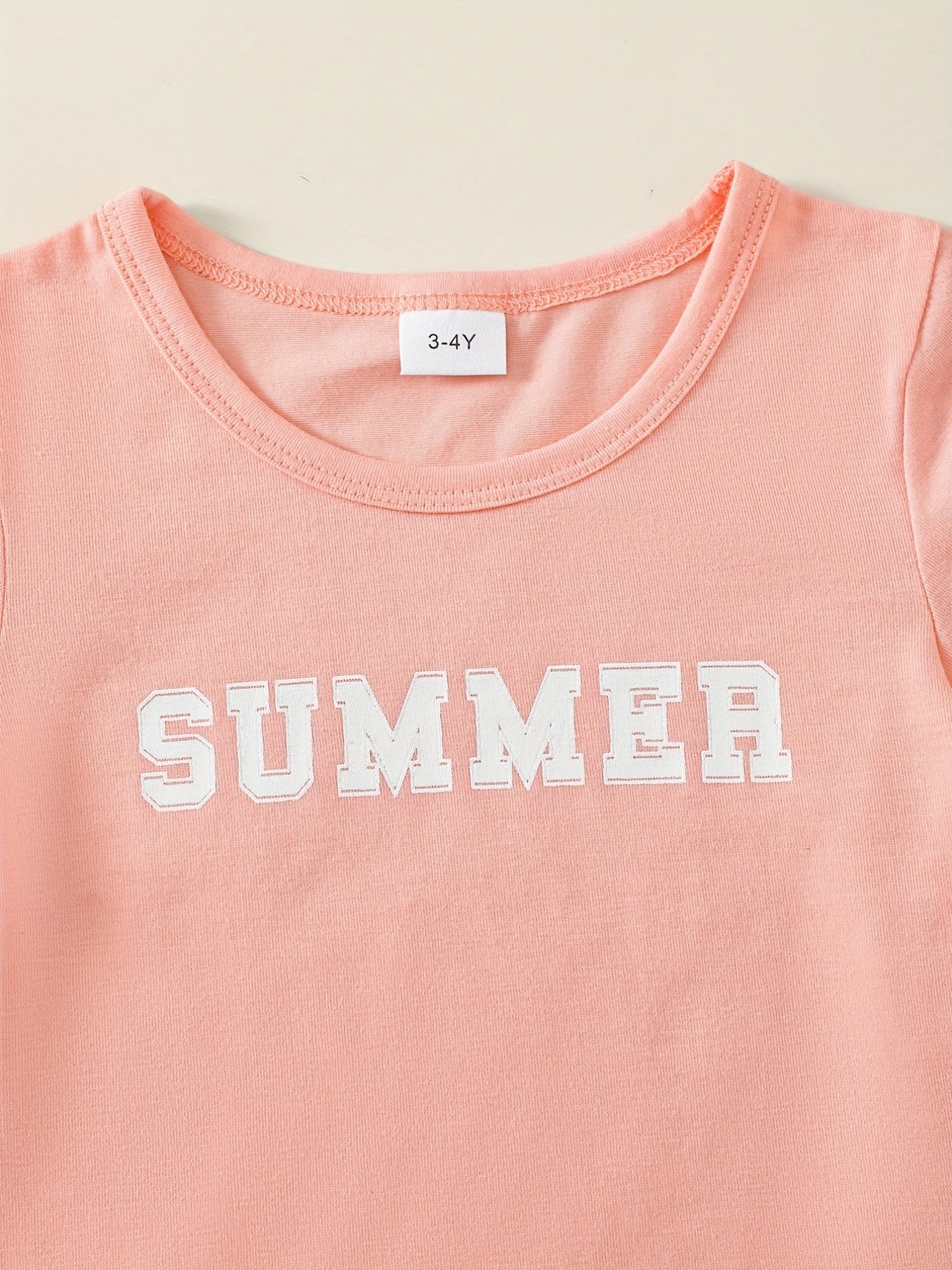 Toddler Girls Letter Graphic Rompers Onesie Kids Summer Clothes