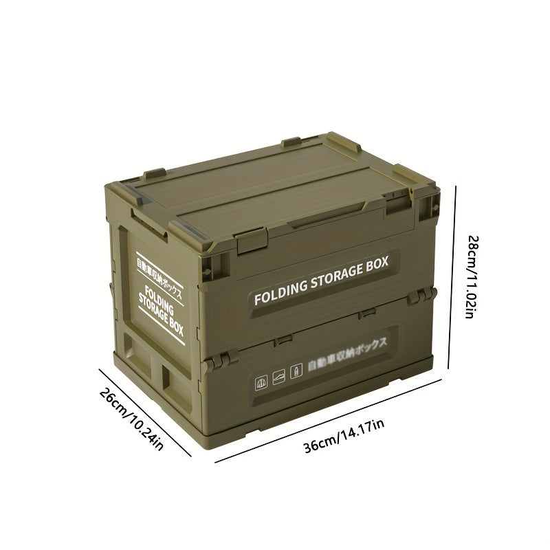 Green Foldable Storage Box for Car Trunk and Home Garage 36cm