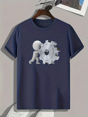 Gear Pattern Men's Sports T-shirt for Fitness - Gift for Men