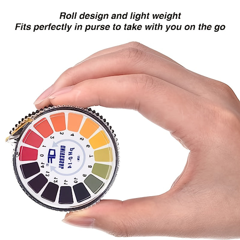 5m Tape Measure + PH Test Paper 0-14 for Water Solution Acidity Alkalinity