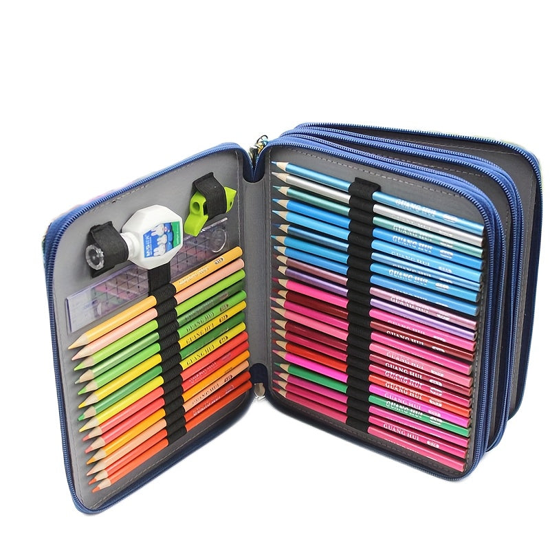 Large Capacity 127 Slots Colored Pencil Bag