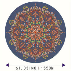 1pc Round Non Slip Yoga Exercise Mat For Pilates