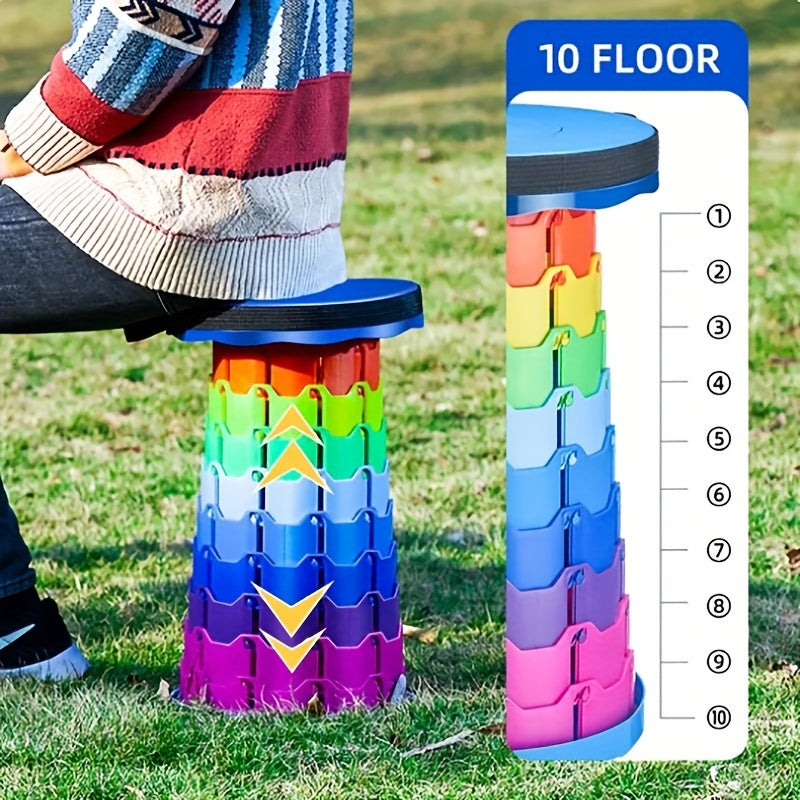 Portable Folding Telescopic Stool Lightweight Rest Chair