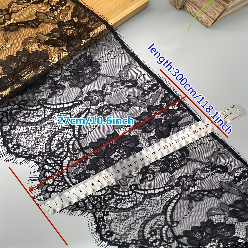 3m Wide Lace Eyelashes DIY Clothing Accessories Skirt Curtain Material