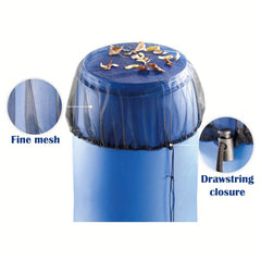 Rain Bucket Net Cover for Outdoor Garden Water Tank Protection