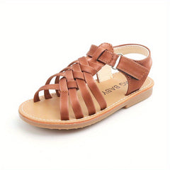 Girls' Stripy Open Toe Platform Sandals for Spring