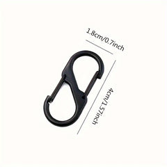 10pcs Zinc Alloy S Hook Carabiner Buckle Keychain Spring Buckle
