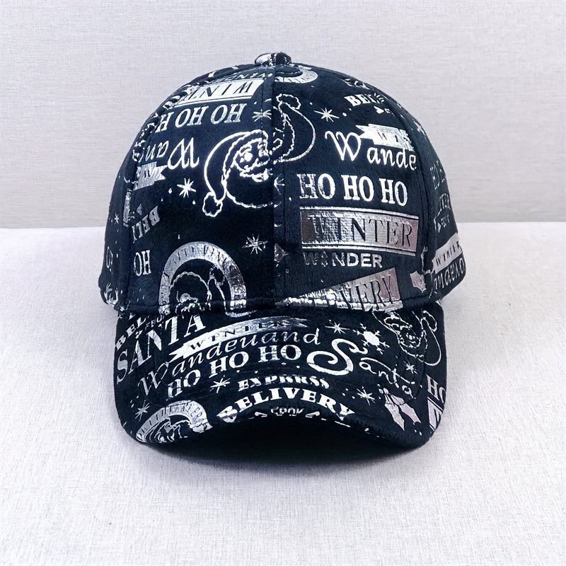 Hot Stamping Baseball Cap Suede Hip Hop Sunshade Dad Hats Christmas