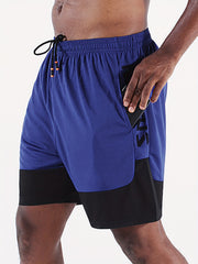 Men's Block Jersey Shorts - Comfy Drawstring Shorts For Athletics Basketball