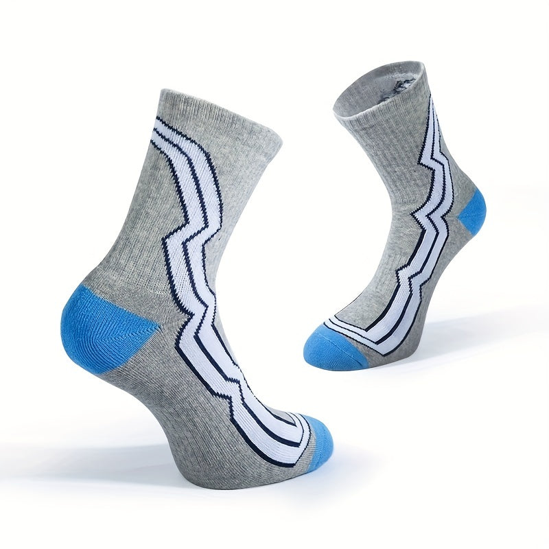 Wear Resistant Socks Moisture Wicking Crew Socks For Running Sports