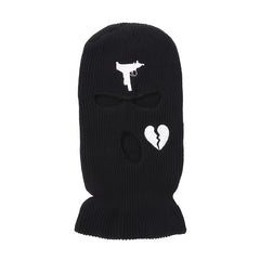 Love Pistol Knitted Hat Embroidery Street Cycling Mask Warm Wool Knitted Hat