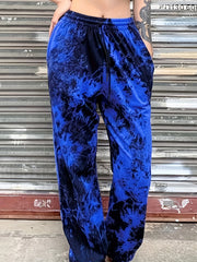 Tie Dye High Waist Harem Drawstring Pants