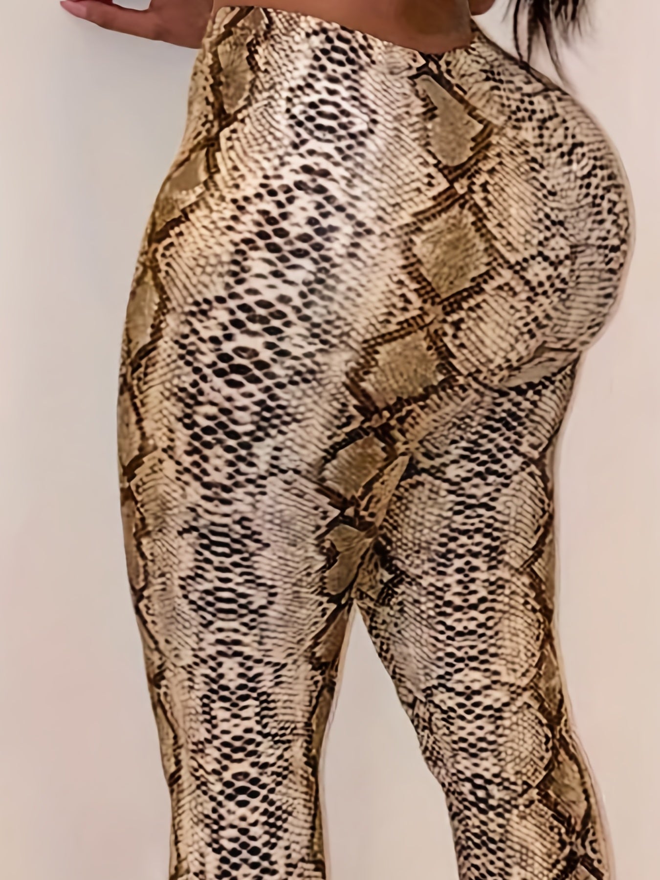 Sexy Leggings Women's Plus Snake Skin Print Leggings