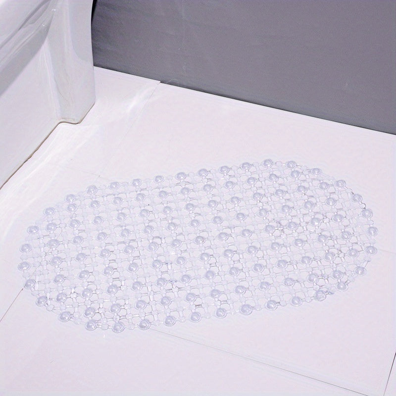 Non Slip Bath Tub Mat PVC Shower Mat With Drain Hole