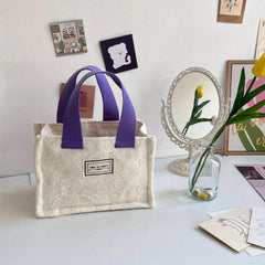 Floral Lunch Box Bag Lace Storage Bag Mommy Bag