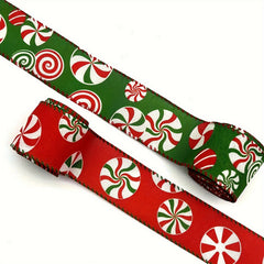 Christmas Candy Ribbon For Christmas Trees Wrapping Fabric Ribbons