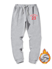 Men's Warm Sweatpants Casual Drawstring Jogger Pants