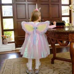 3pcs Colorful Wings Unicorn & Hair Hoop & Costume Fairy Magic Wand