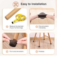 8pcs Table Chair Leg Covers Floor Protectors Furniture Covers