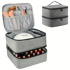 Nail Polish Organizer Holds 30 Bottles 15ml & UV Nail Light Carrying Case